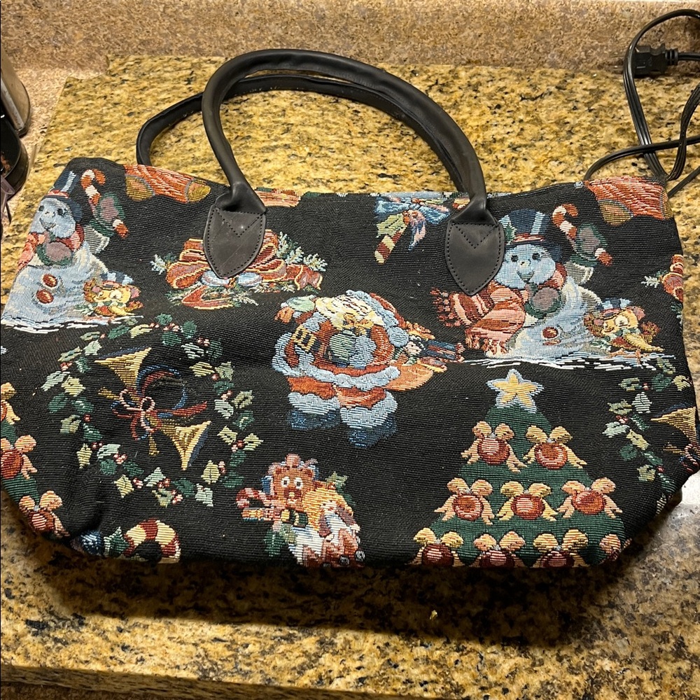 Festive Black Tote Bag
